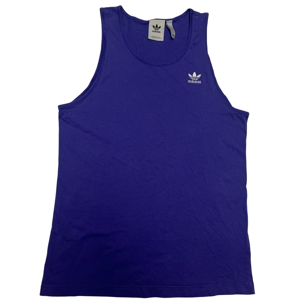 Adidas Originals Mens Tank Top Purple‎ Small Sleeveless Embroidered Logo
